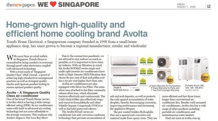 HOME GROWN HIGH QUALITY AND EFFICIENT HOME COOLING BRAND AVOLTA